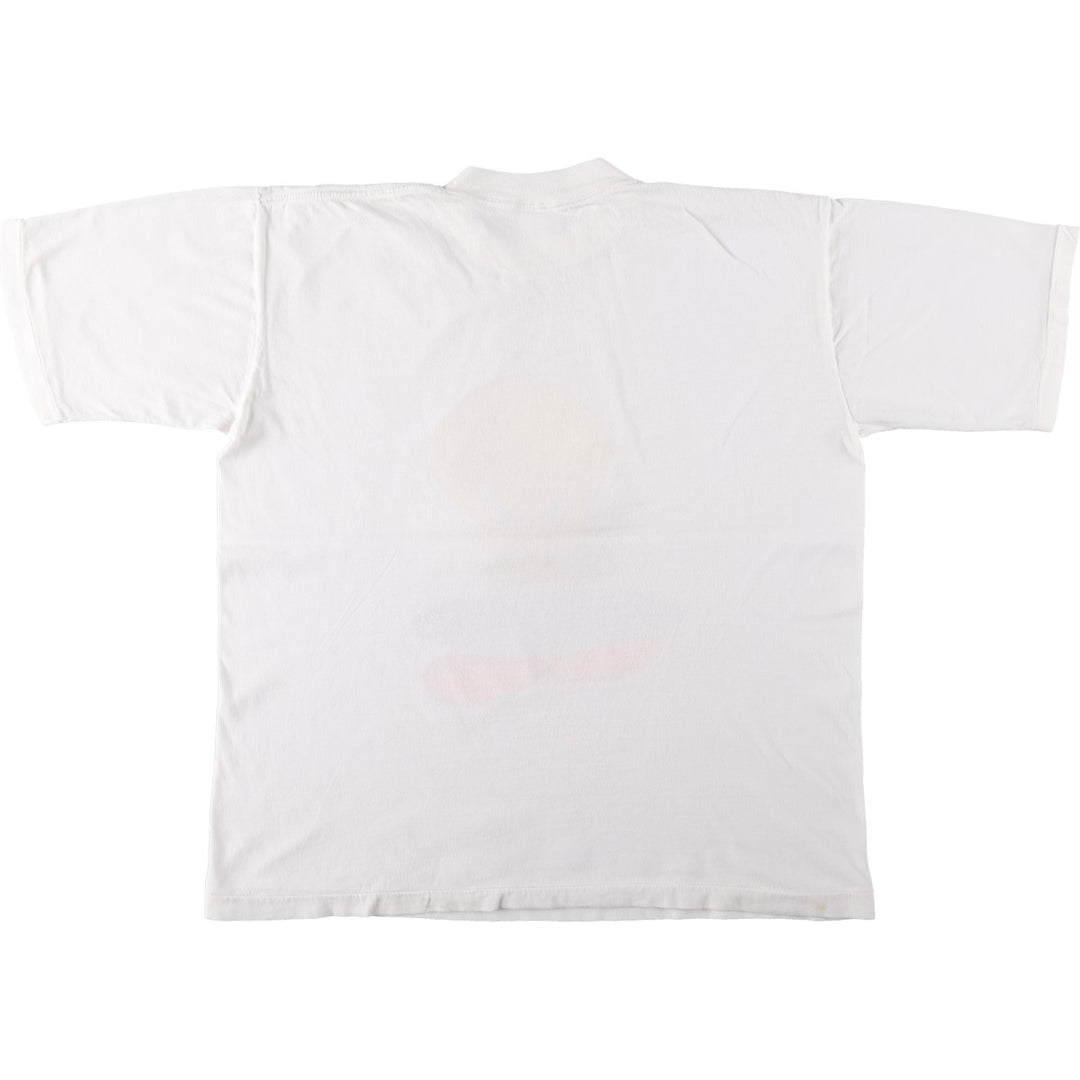 COMFORTEES LOONEY TUNES Tweety Character Print T-Shirt (Men's XL equivalent) cotton white type Vintage Second Hand