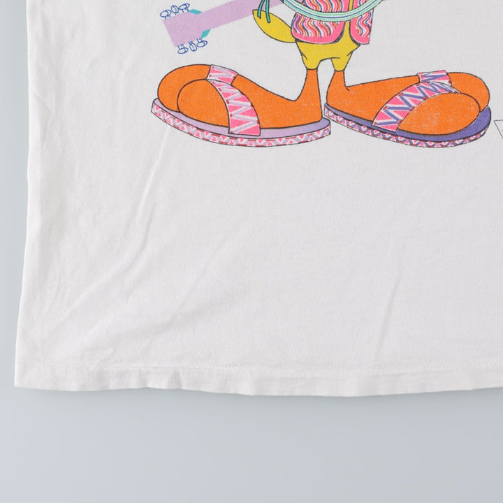90'S TULTEX Looney Tunes Tweety character print T-shirt, men's size XL equivalent, vintage. cotton white type Vintage Second Hand