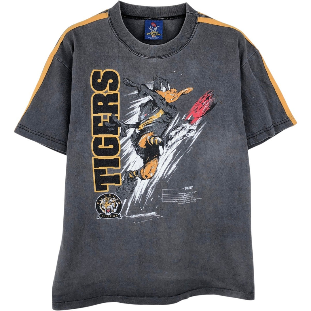 ~90'S LOONEY TUNES Daffy Duck Character Print T-Shirt, Men's Size M (Equivalent), Vintage cotton Charcoal Vintage Second Hand