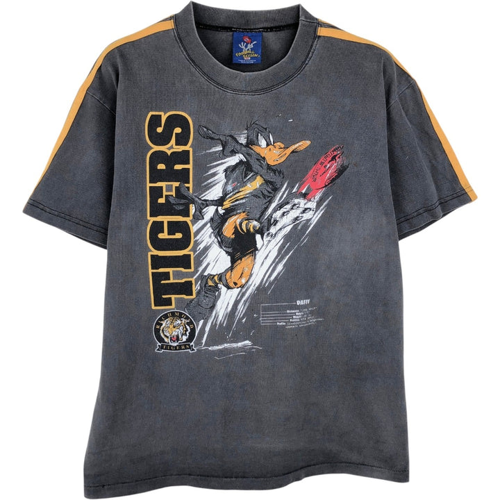 ~90'S LOONEY TUNES Daffy Duck Character Print T-Shirt, Men's Size M (Equivalent), Vintage cotton Charcoal Vintage Second Hand