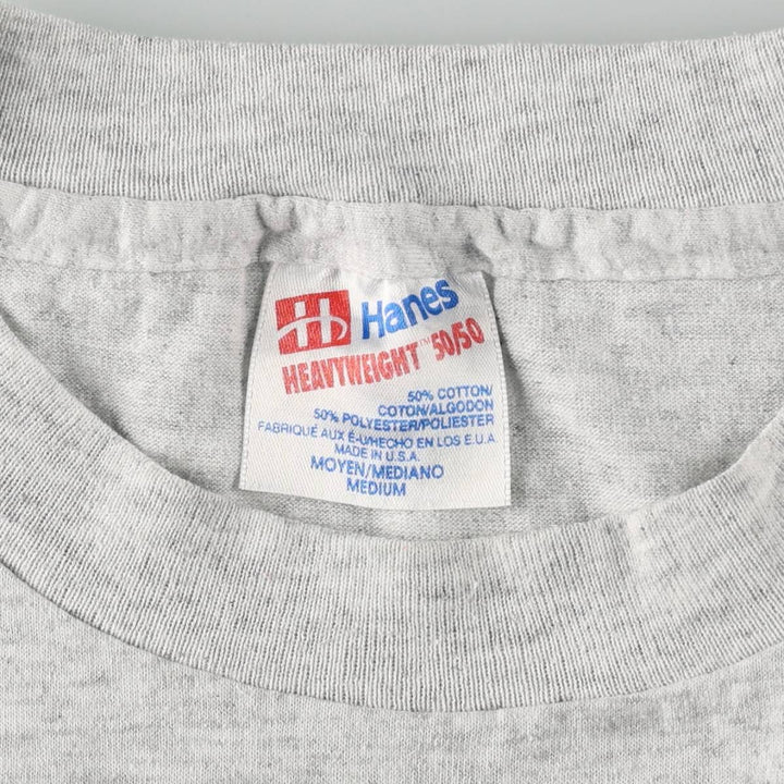 90'S Hanes HEAVYWEIGHT 50 cotton gray type Vintage Second Hand