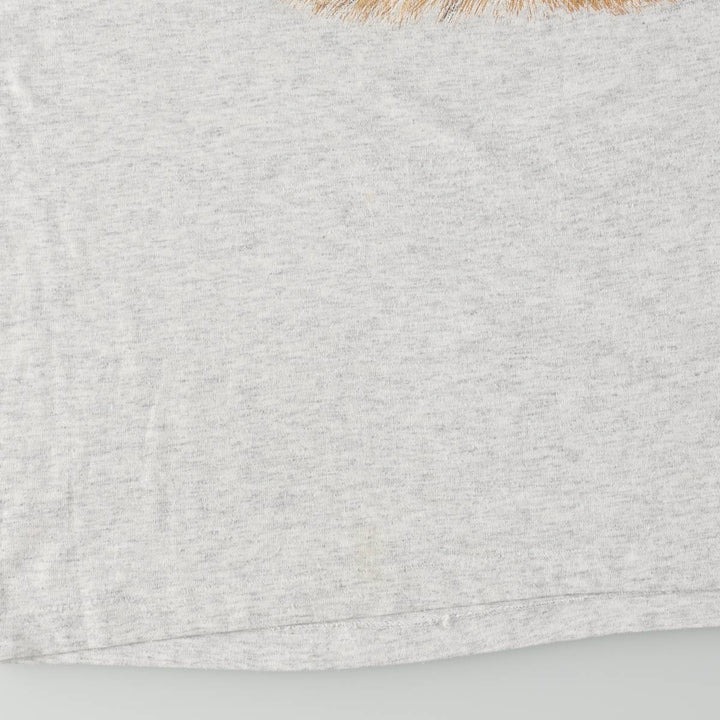 90'S Hanes HEAVYWEIGHT 50 cotton gray type Vintage Second Hand