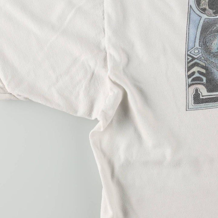90'S ONEITA POWER-T Fish Print Animal T-Shirt Men's XL (approx.) Vintage cotton white type Vintage Second Hand