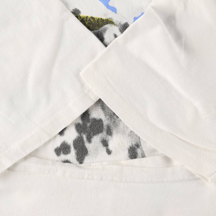 90'S Hanes BEEFY-T Dog Print Animal T-Shirt Men's XL Vintage cotton white type Vintage Second Hand