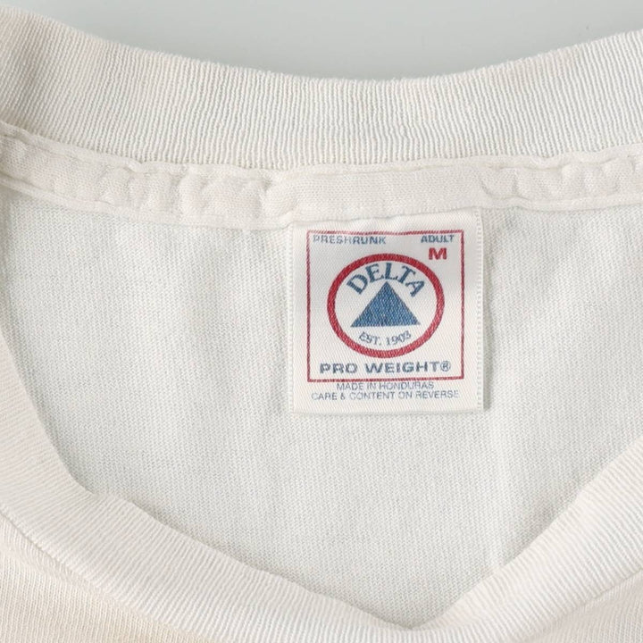 90'S Delta PRO WEIGHT butterfly print animal t-shirt, men's size M equivalent, vintage. cotton white type Vintage Second Hand
