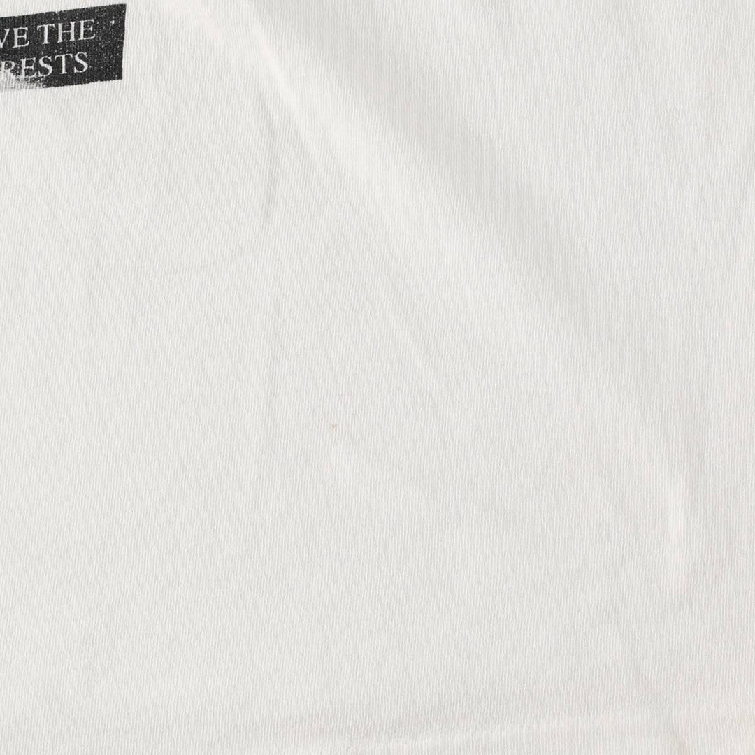90'S Fruit of the Loom Gorilla Pattern Animal T-Shirt, Made in USA, Men's XL equivalent, Vintage cotton white type Vintage Second Hand