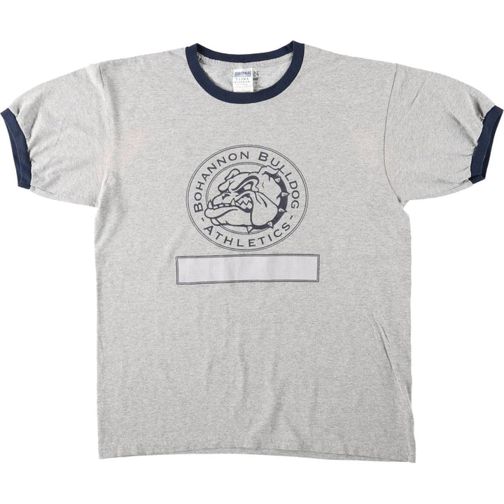 2000'S Gildan Ultra Cotton Ringer T-shirt, Men's Size L (approx.) cotton gray type Vintage Second Hand