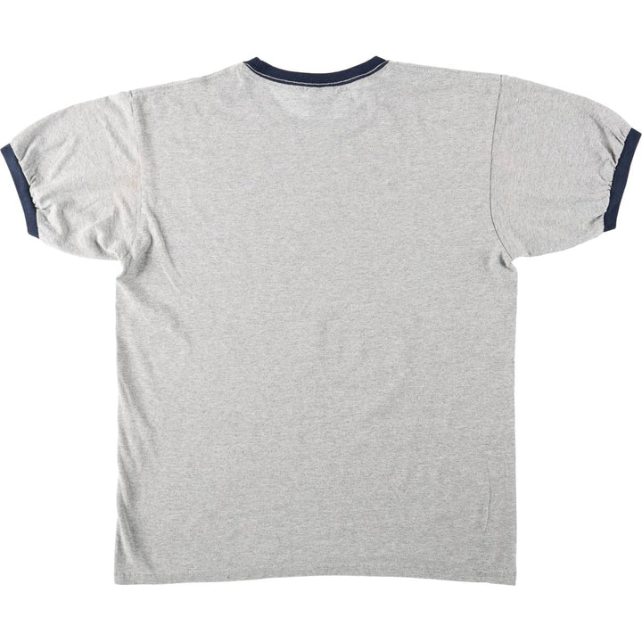 2000'S Gildan Ultra Cotton Ringer T-shirt, Men's Size L (approx.) cotton gray type Vintage Second Hand