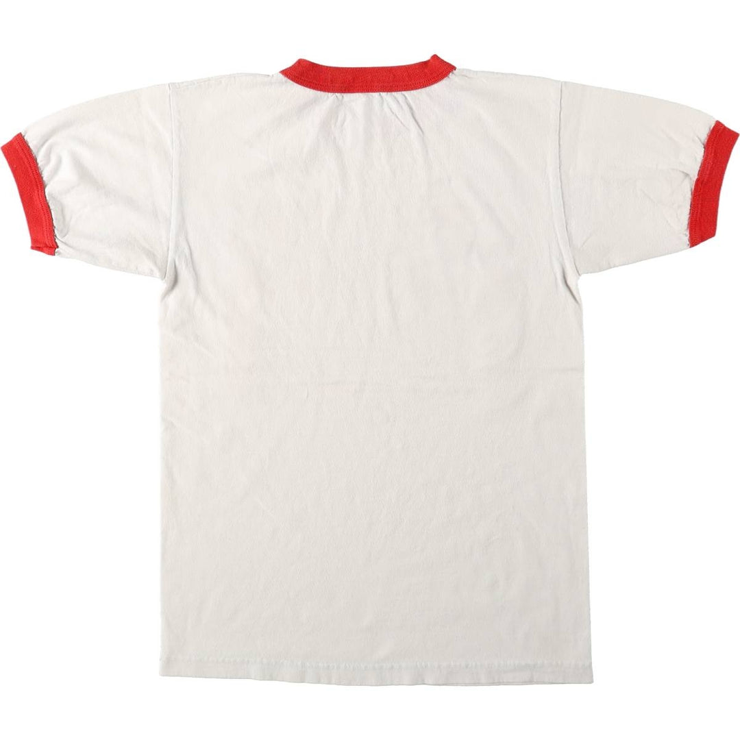 ALSTYLE BUDWEISER Advertising Ringer T-Shirt (Men's Size S) cotton white type Vintage Second Hand