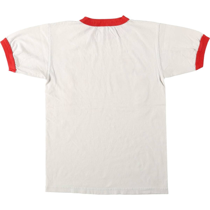 ALSTYLE BUDWEISER Advertising Ringer T-Shirt (Men's Size S) cotton white type Vintage Second Hand