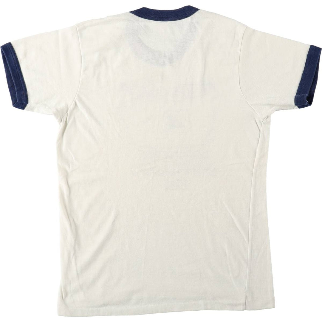 1980'S WCOC1980 Western Canadian Orienteering Championships Ringer T-Shirt, Men's Size S (Equivalent), Vintage unclear white type Vintage Second Hand