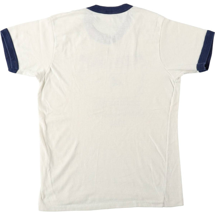 1980'S WCOC1980 Western Canadian Orienteering Championships Ringer T-Shirt, Men's Size S (Equivalent), Vintage unclear white type Vintage Second Hand