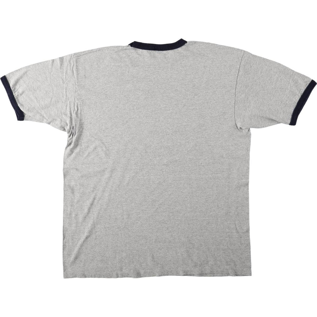Ralph Lauren CHAPS Ringer T-Shirt, Made in USA, Men's Size L (approx.) cotton gray type Vintage Second Hand