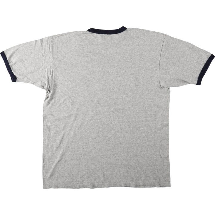 Ralph Lauren CHAPS Ringer T-Shirt, Made in USA, Men's Size L (approx.) cotton gray type Vintage Second Hand