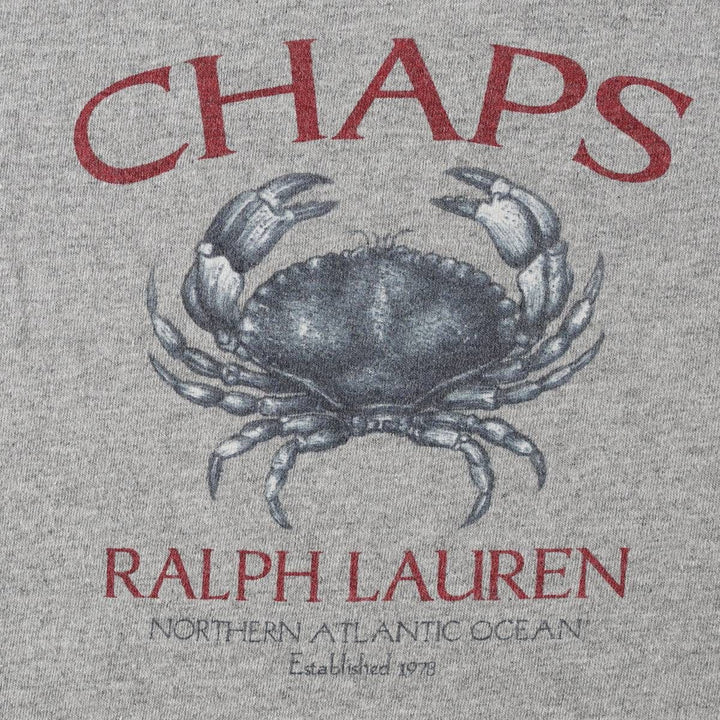 Ralph Lauren CHAPS Ringer T-Shirt, Made in USA, Men's Size L (approx.) cotton gray type Vintage Second Hand