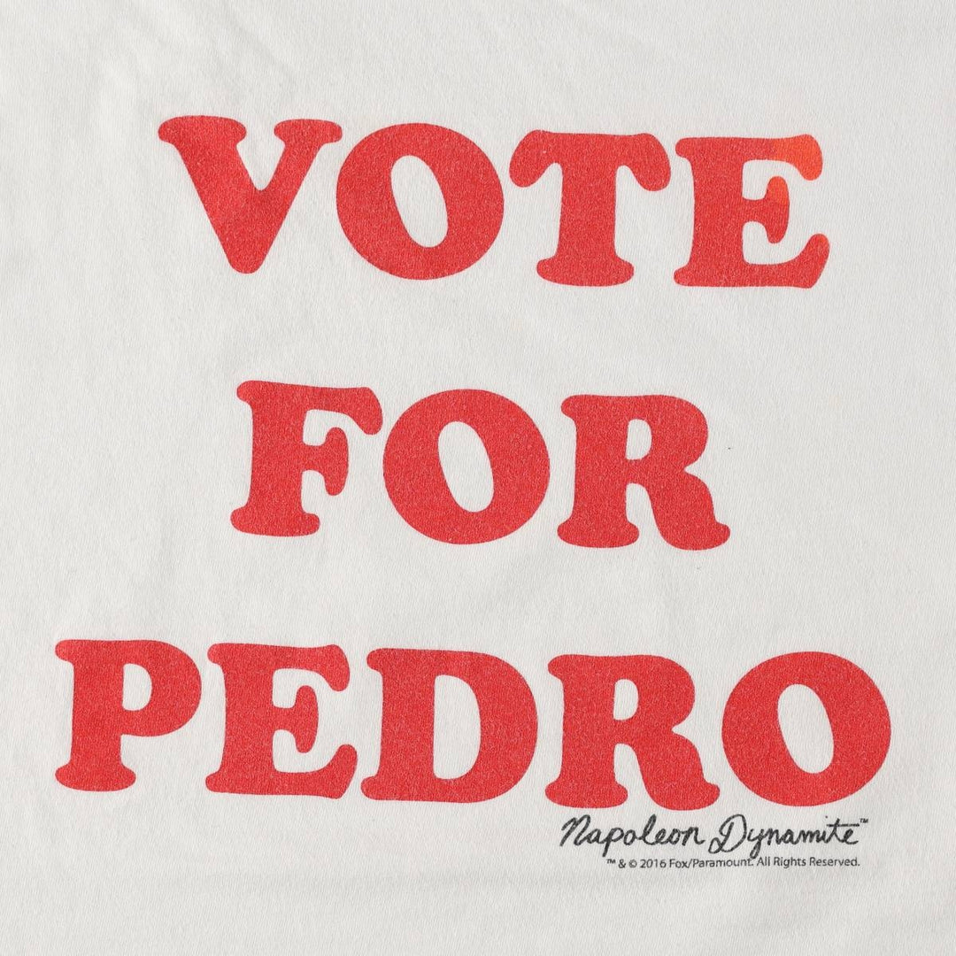 NAPOLEON DYNAMITE Movie Triple Print Ringer T-Shirt (Men's Size L) cotton white type Vintage Second Hand