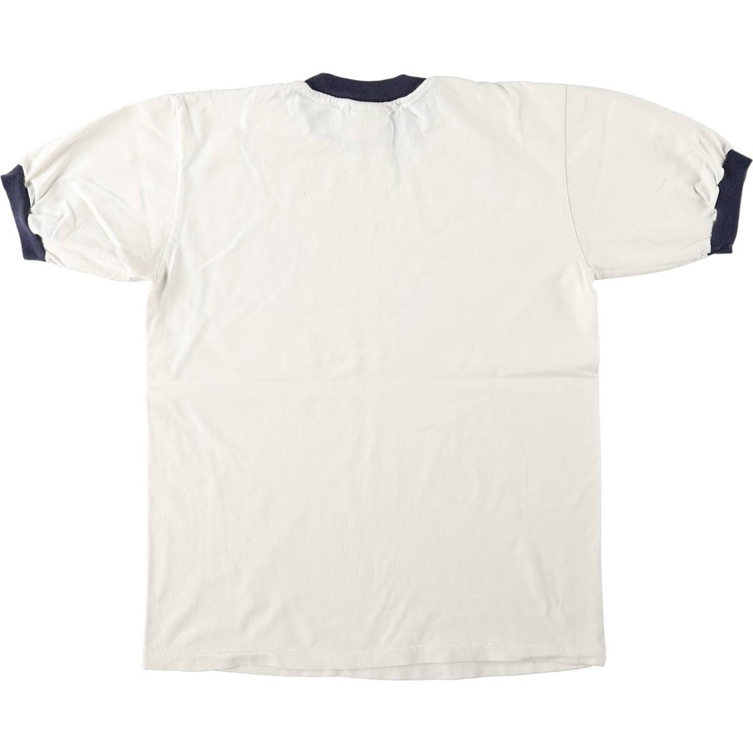1990'S US Naval Academy Store (USNA) Military Ringer T-Shirt, Made in USA, Men's Size M (approx.), Vintage cotton white type Vintage Second Hand