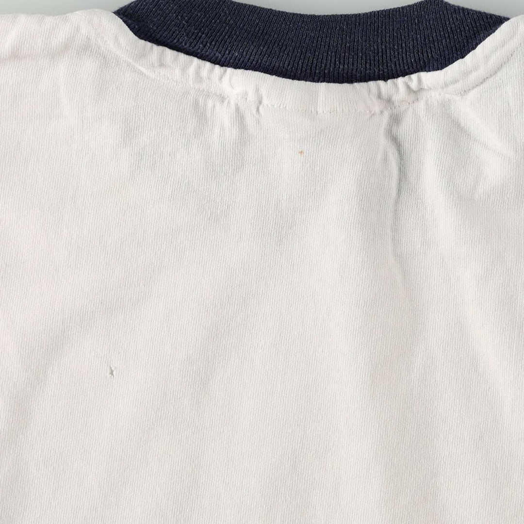 1990'S US Naval Academy Store (USNA) Military Ringer T-Shirt, Made in USA, Men's Size M (approx.), Vintage cotton white type Vintage Second Hand
