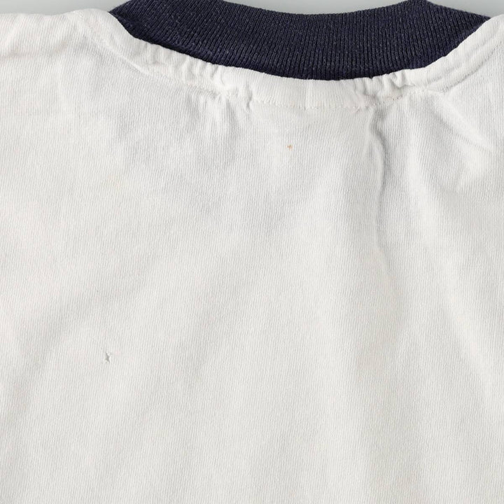 1990'S US Naval Academy Store (USNA) Military Ringer T-Shirt, Made in USA, Men's Size M (approx.), Vintage cotton white type Vintage Second Hand