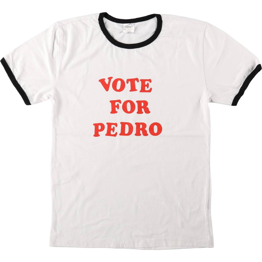 NAPOLEON DYNAMITE Movie Triple Print Ringer T-Shirt (Men's Size M) cotton white type Vintage Second Hand