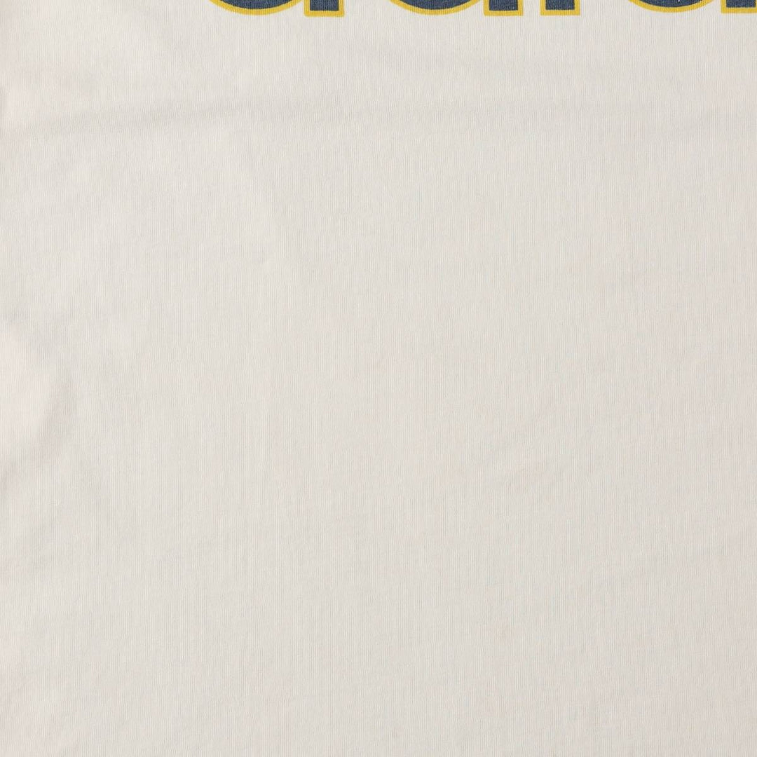 80'S Adidas ringer t-shirt with large logo, men's size M equivalent, vintage. cotton ivory Vintage Second Hand