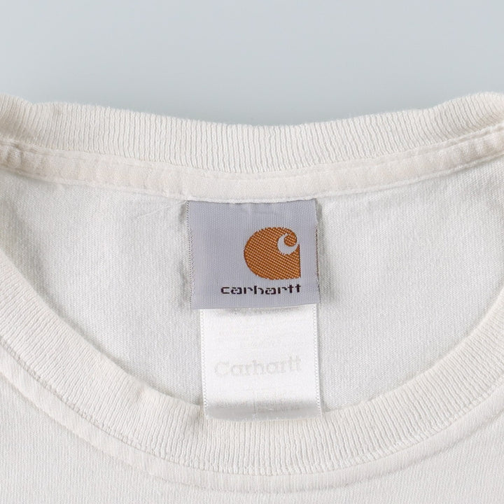 Carhartt Short-Sleeve Printed T-Shirt, Men's Size XL (approx.) cotton white type Vintage Second Hand