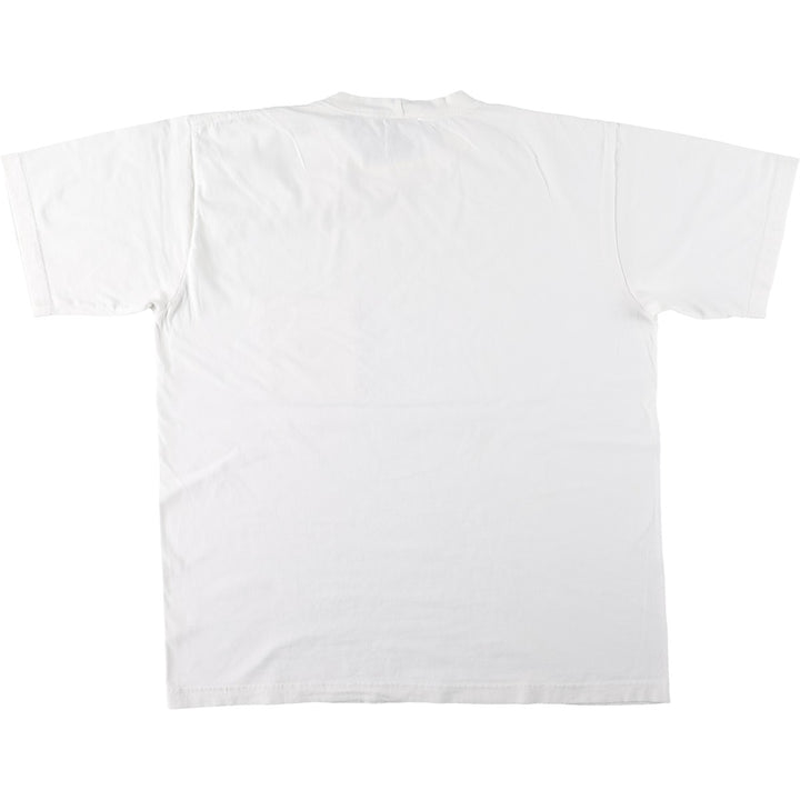 Woolrich WOOLRICH Short-Sleeve Printed T-Shirt, Men's Size XL (approx.) cotton white type Vintage Second Hand