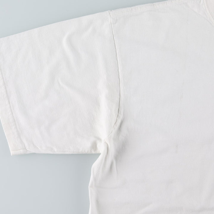 Woolrich WOOLRICH Short-Sleeve Printed T-Shirt, Men's Size XL (approx.) cotton white type Vintage Second Hand