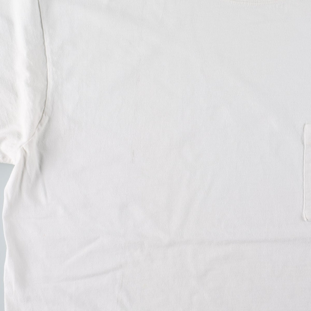 Woolrich WOOLRICH Short-Sleeve Printed T-Shirt, Men's Size XL (approx.) cotton white type Vintage Second Hand