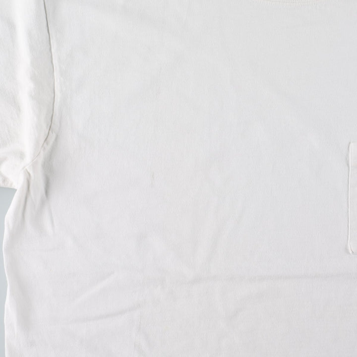 Woolrich WOOLRICH Short-Sleeve Printed T-Shirt, Men's Size XL (approx.) cotton white type Vintage Second Hand