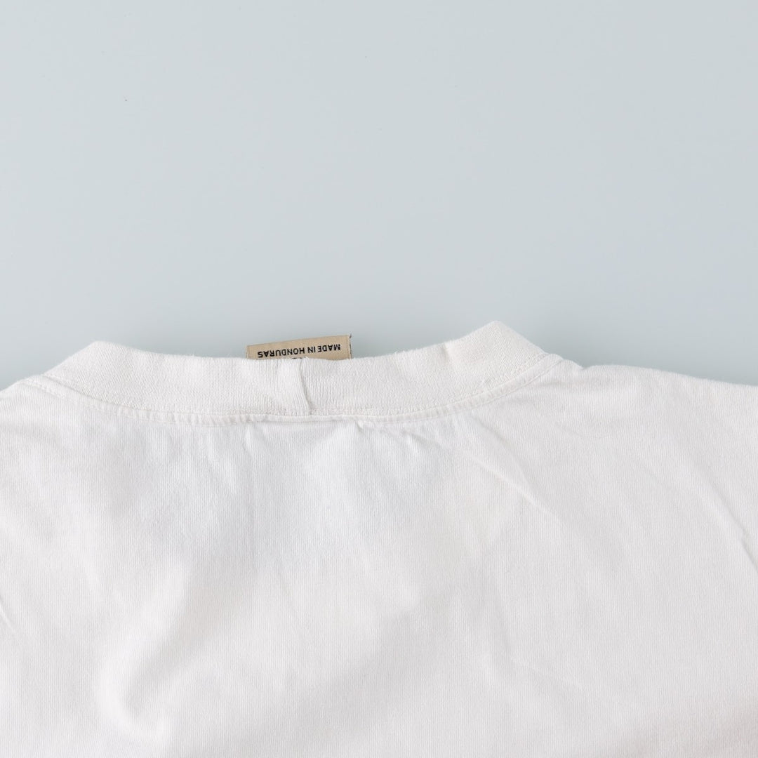 Woolrich WOOLRICH Short-Sleeve Printed T-Shirt, Men's Size XL (approx.) cotton white type Vintage Second Hand