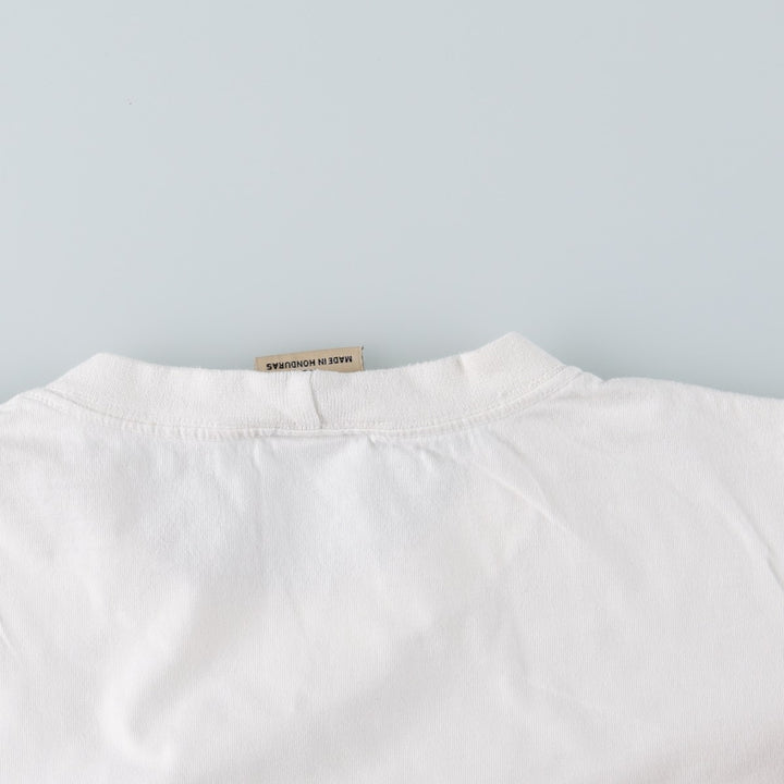 Woolrich WOOLRICH Short-Sleeve Printed T-Shirt, Men's Size XL (approx.) cotton white type Vintage Second Hand