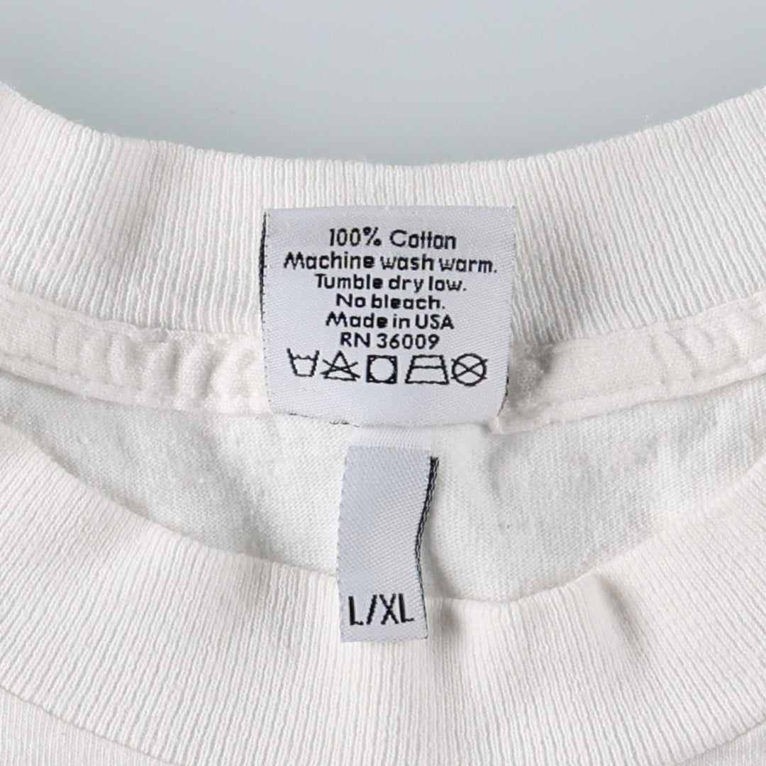 90'S Calvin Klein JEANS Short Sleeve Logo T-Shirt Made in USA Men's XL Vintage cotton white type Vintage Second Hand