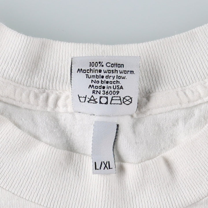 90'S Calvin Klein JEANS Short Sleeve Logo T-Shirt Made in USA Men's XL Vintage cotton white type Vintage Second Hand