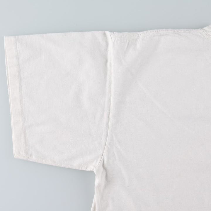 90'S Calvin Klein JEANS Short Sleeve Logo T-Shirt Made in USA Men's XL Vintage cotton white type Vintage Second Hand