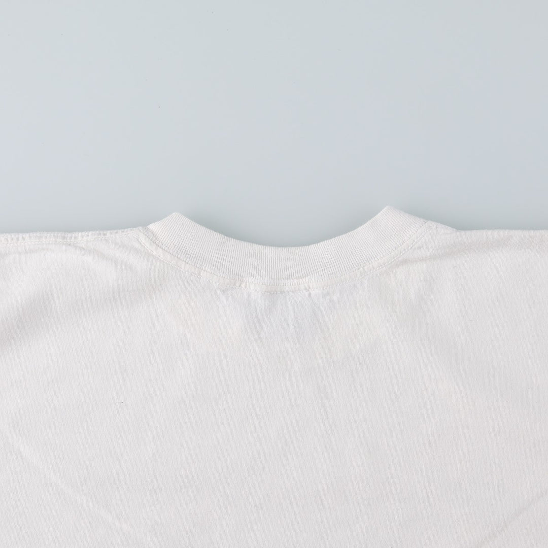 90'S Calvin Klein JEANS Short Sleeve Logo T-Shirt Made in USA Men's XL Vintage cotton white type Vintage Second Hand