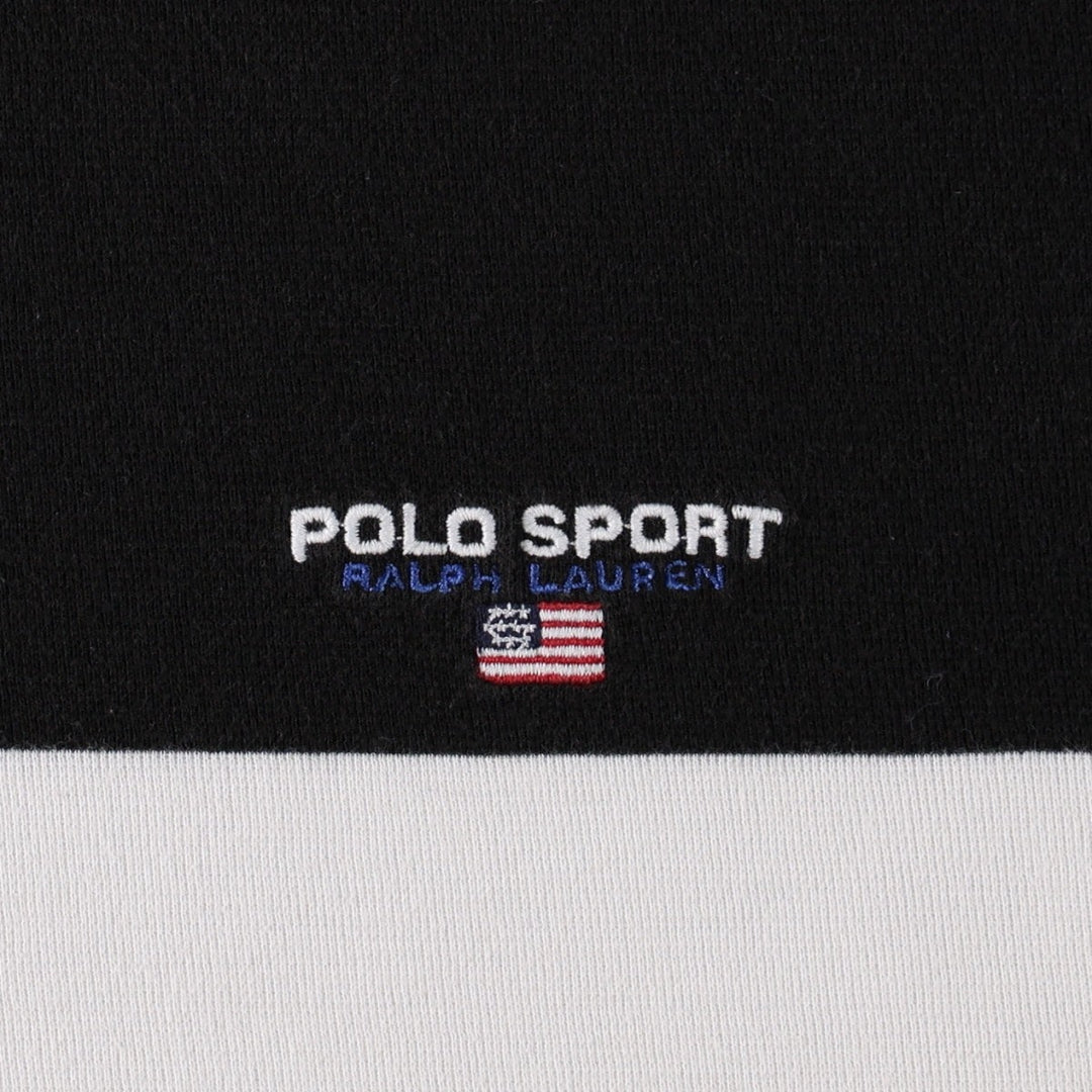 90'S Ralph Lauren POLO SPORT short sleeve logo T-shirt, men's size L, vintage cotton black type Vintage Second Hand
