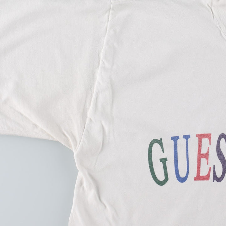 ~90'S Guess GUESS JEANS Short-Sleeve Printed T-Shirt, Men's Size M (Equivalent), Vintage unclear white type Vintage Second Hand