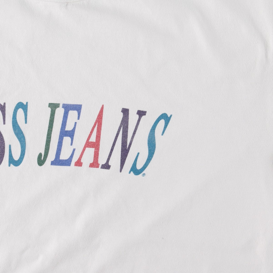 ~90'S Guess GUESS JEANS Short-Sleeve Printed T-Shirt, Men's Size M (Equivalent), Vintage unclear white type Vintage Second Hand