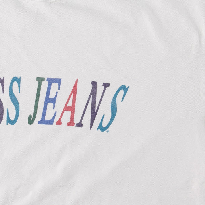 ~90'S Guess GUESS JEANS Short-Sleeve Printed T-Shirt, Men's Size M (Equivalent), Vintage unclear white type Vintage Second Hand