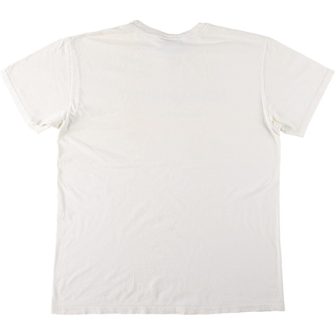 2000'S Ralph Lauren POLO JEANS COMPANY Short-Sleeve Printed T-Shirt, Men's Size L (approx.) cotton white type Vintage Second Hand