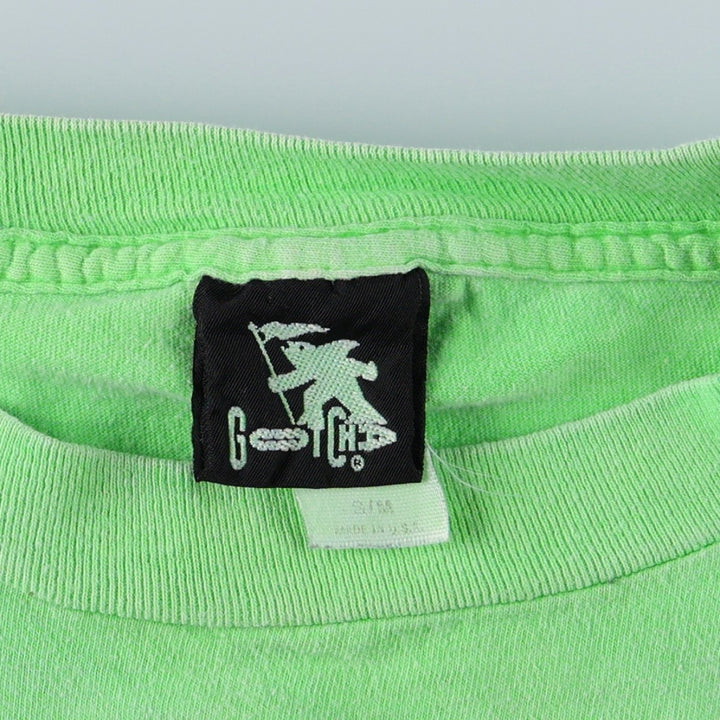 90'S GOTCHA Surf Skate T-Shirt, Made in USA, Men's Size L (approx.), Vintage cotton green type yellow green Vintage Second Hand