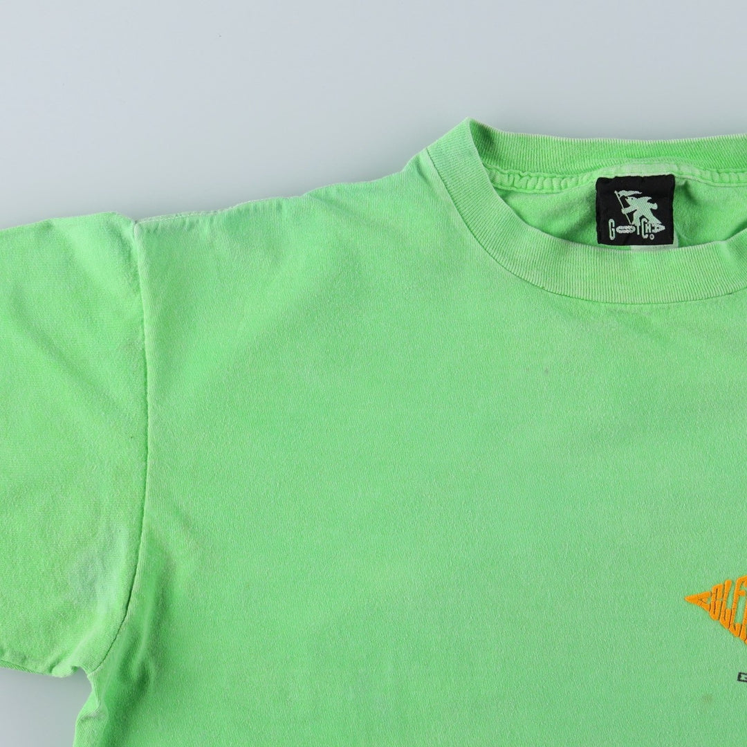 90'S GOTCHA Surf Skate T-Shirt, Made in USA, Men's Size L (approx.), Vintage cotton green type yellow green Vintage Second Hand