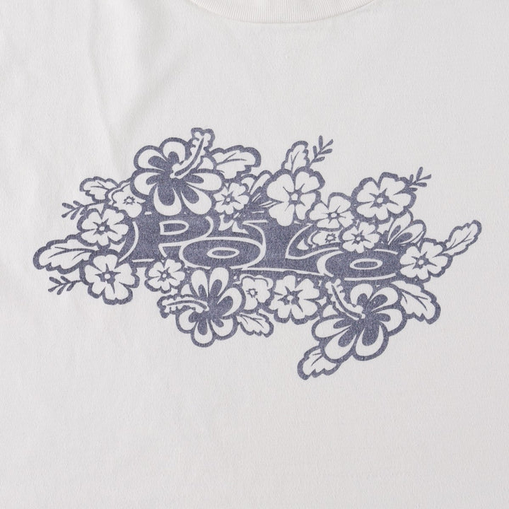 90'S Ralph Lauren POLO SPORT Floral Print Short-Sleeve T-Shirt, Men's Size XL (Equivalent), Vintage cotton white type Vintage Second Hand