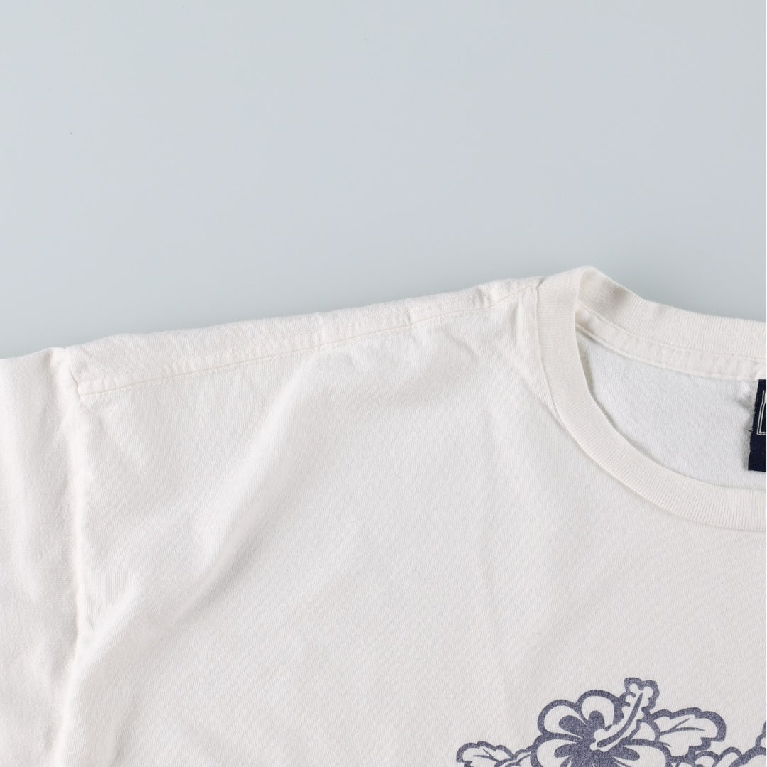 90'S Ralph Lauren POLO SPORT Floral Print Short-Sleeve T-Shirt, Men's Size XL (Equivalent), Vintage cotton white type Vintage Second Hand