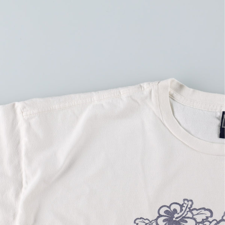 90'S Ralph Lauren POLO SPORT Floral Print Short-Sleeve T-Shirt, Men's Size XL (Equivalent), Vintage cotton white type Vintage Second Hand