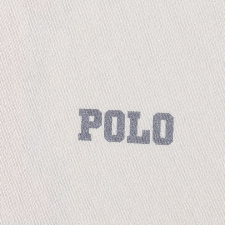 90'S Ralph Lauren POLO SPORT short sleeve printed T-shirt, men's size L, vintage cotton white type Vintage Second Hand
