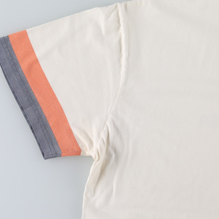 90'S Ralph Lauren POLO SPORT short sleeve printed T-shirt, men's size L, vintage cotton white type Vintage Second Hand