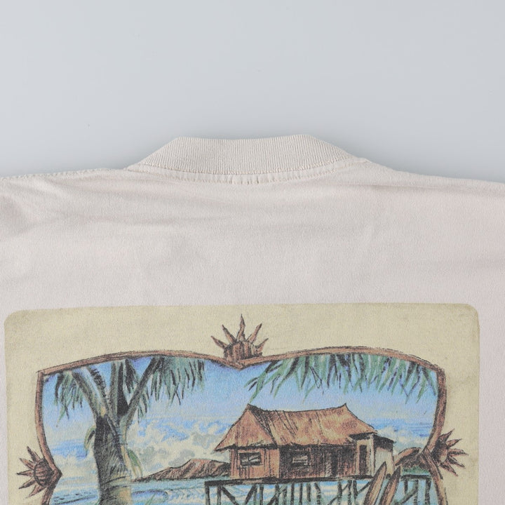 ~90'S GOTCHA Surf Skate T-Shirt, Men's Size L (approx.), Vintage unclear unbleached Vintage Second Hand
