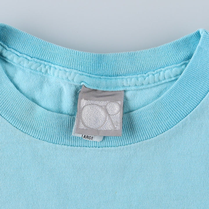 90'S Ocean Pacific short-sleeved T-shirt, men's size L (approx.) cotton Blue type light blue Vintage Second Hand